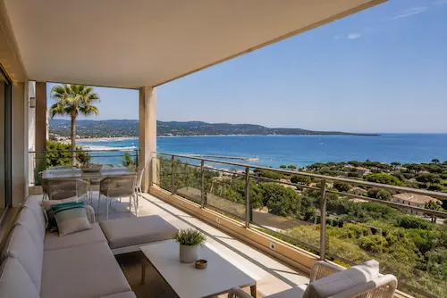 Vue mer depuis appartement Sainte-Maxime immobilier