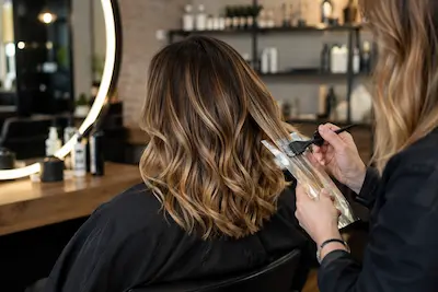 Balayage coloration salon Var