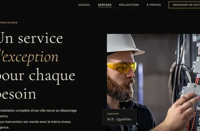 Site internet électricien optimisé SEO dans le Var