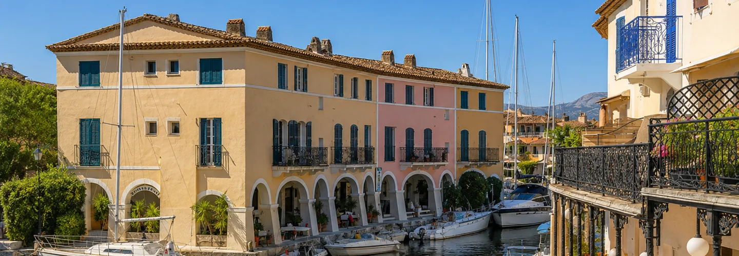 Port Grimaud cité lacustre canaux et Golfe de Saint-Tropez