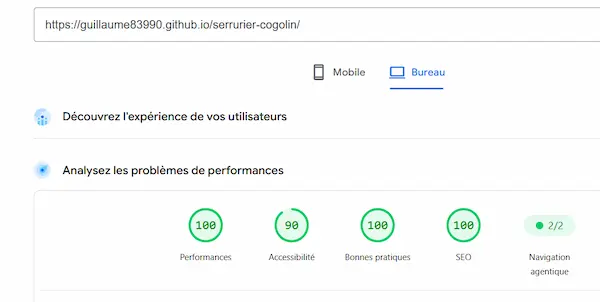 Résultats SEO site serrurier Var 83