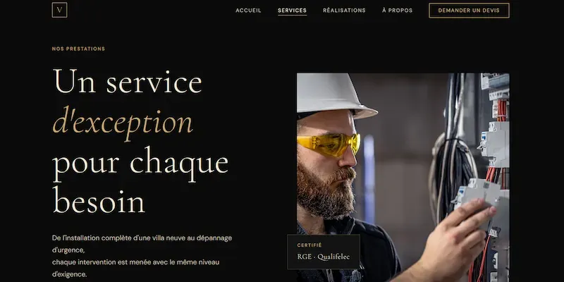 Création site internet électricien Saint-Tropez — site vitrine Var