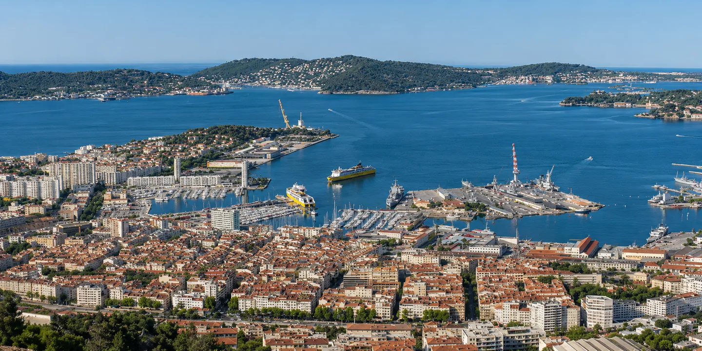 Toulon — port de guerre et centre-ville, préfecture du Var 83